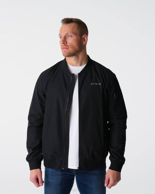 Men NVGTN Black Tops Bomber Jacket NV6T782