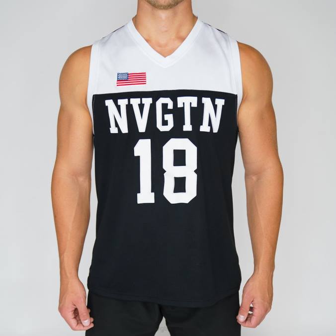 Men NVGTN Black Tops Jersey NV6T805