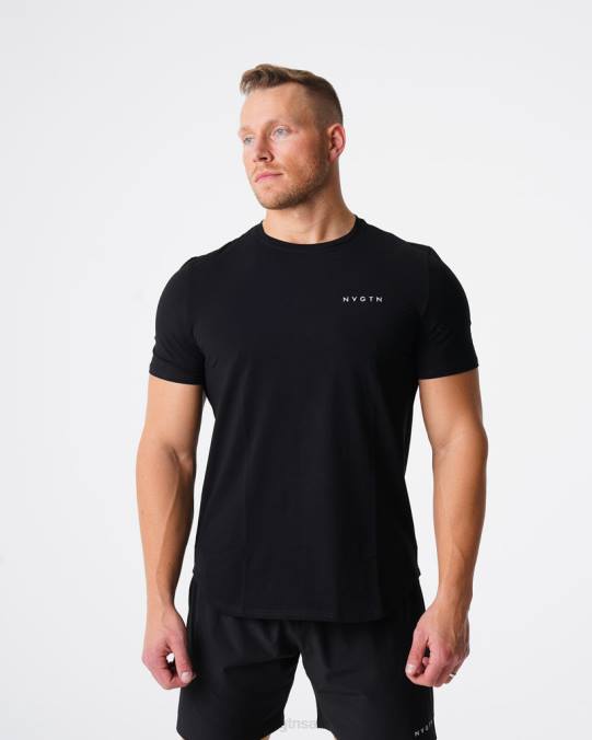 Men NVGTN Black Tops Pulse Fitted Tee NV6T767