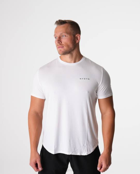 Men NVGTN White Tops Tech Fitted Tee NV6T758