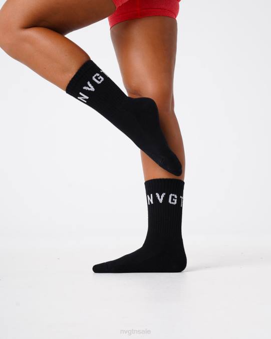 Women NVGTN Black Fitness Crew Socks NV6T713