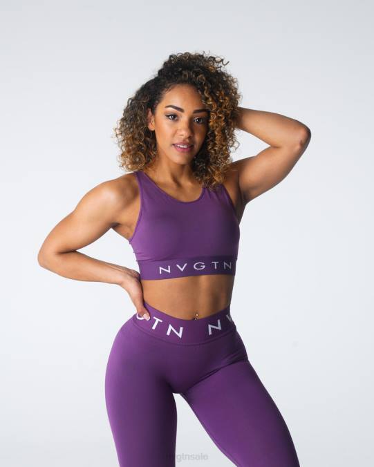 Women NVGTN Amethyst Fitness Trilogy Sport Seamless Bra NV6T33