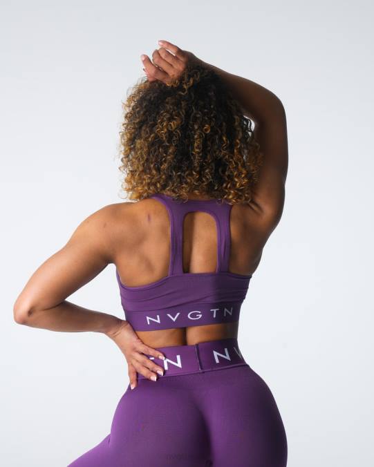 Women NVGTN Amethyst Fitness Trilogy Sport Seamless Bra NV6T33