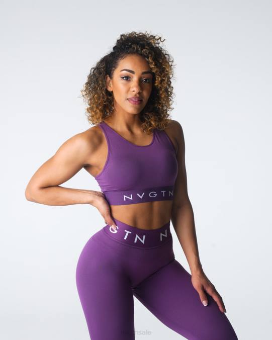 Women NVGTN Amethyst Fitness Trilogy Sport Seamless Bra NV6T33