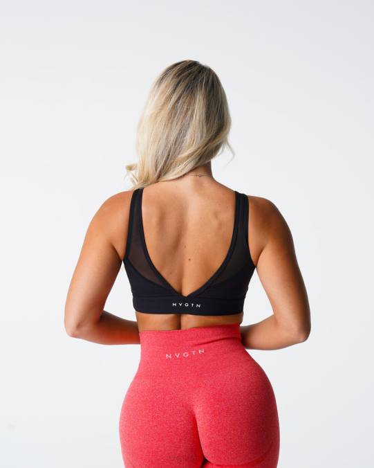 Women NVGTN Black Fitness Dream Bra NV6T46