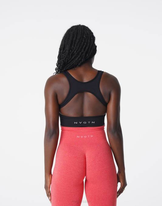Women NVGTN Black Fitness Eclipse Seamless Bra NV6T107