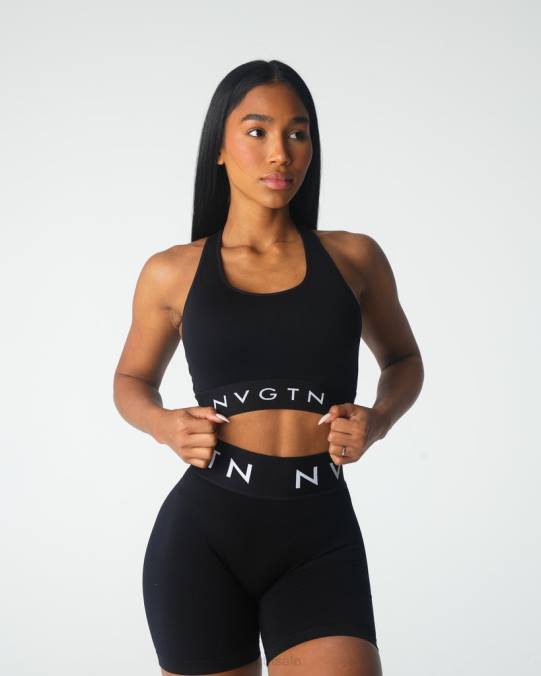 Women NVGTN Black Fitness Legacy Sport Seamless Bra NV6T21
