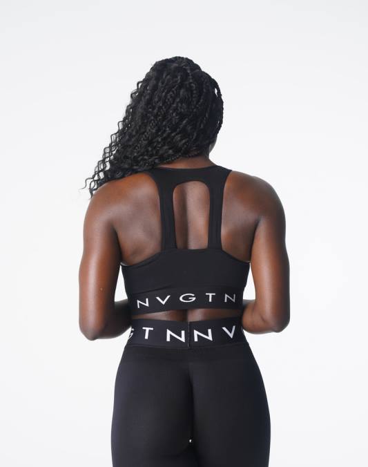 Women NVGTN Black Fitness Trilogy Sport Seamless Bra NV6T132