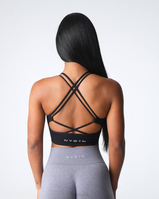 Women NVGTN Black Fitness Virtue Seamless Bra NV6T9