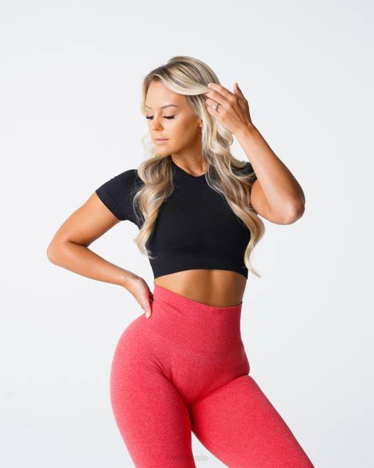 Women NVGTN Black Fitness Vortex Seamless Bra Top NV6T71