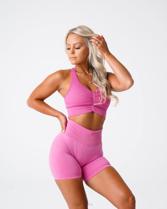 Women NVGTN Bubble Gum Pink Fitness Cinched Seamless Bra NV6T207