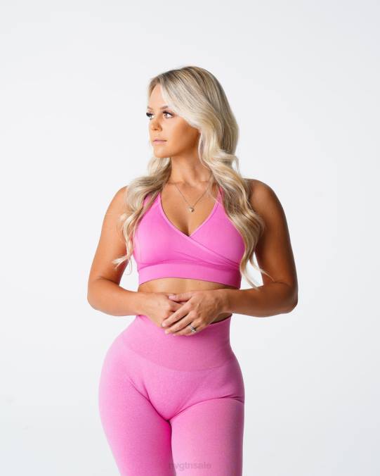 Women NVGTN Bubble Gum Pink Fitness Pursuit Seamless Bra NV6T200