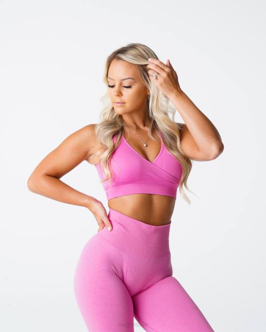 Women NVGTN Bubble Gum Pink Fitness Pursuit Seamless Bra NV6T200