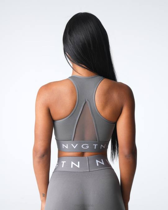 Women NVGTN Charcoal Fitness Legacy Sport Seamless Bra NV6T22