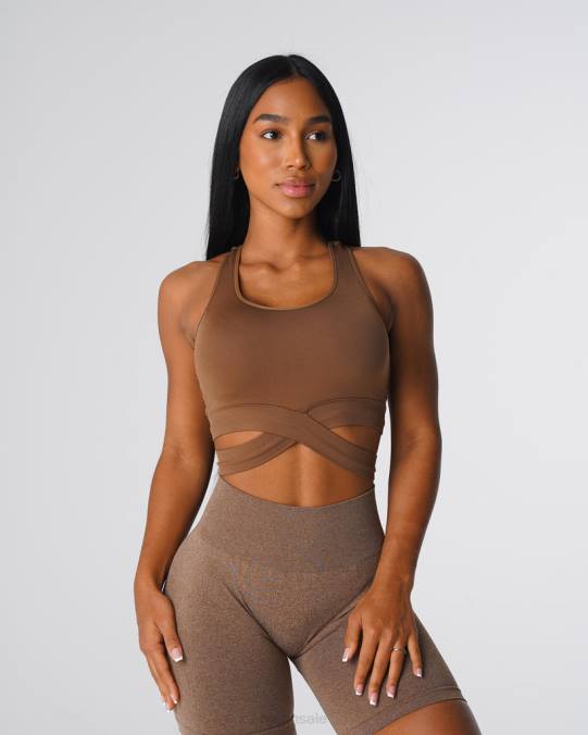 Women NVGTN Mocha Fitness Sculpt Seamless Bra Top NV6T139