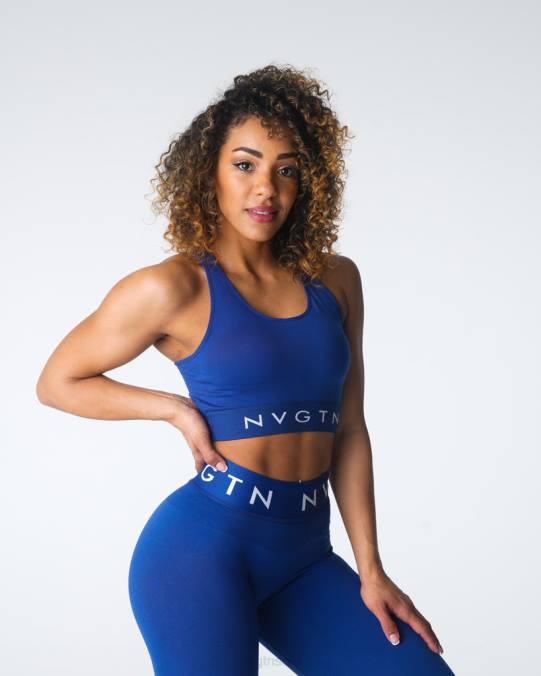 Women NVGTN Navy Fitness Legacy Sport Seamless Bra NV6T32