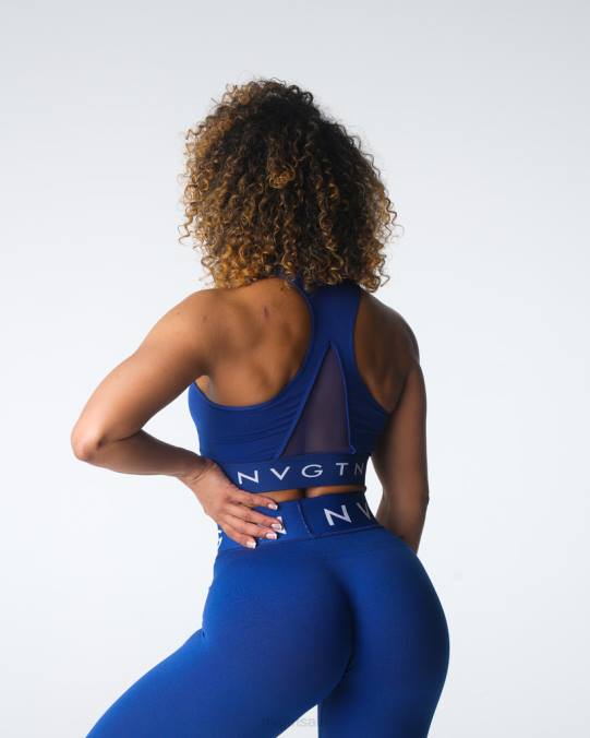 Women NVGTN Navy Fitness Legacy Sport Seamless Bra NV6T32