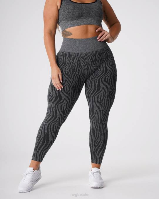 Women NVGTN Black Speckled Fitness Zebra Seamless Leggings NV6T677