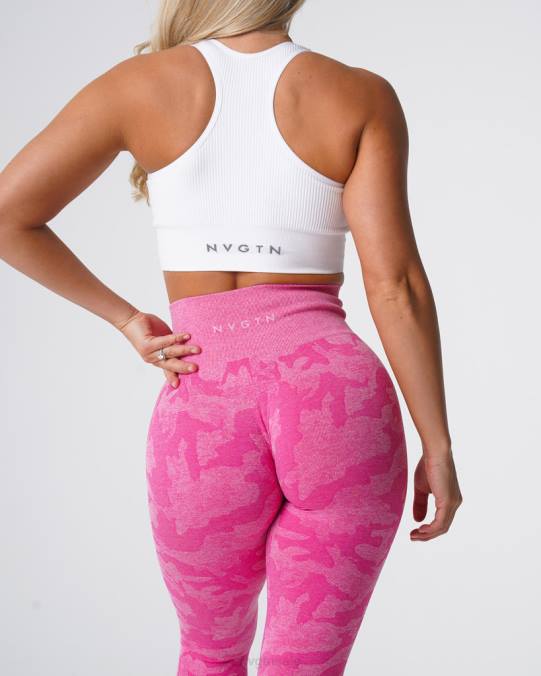 Women NVGTN Bubble Gum Pink Fitness Camo Seamless Leggings NV6T659