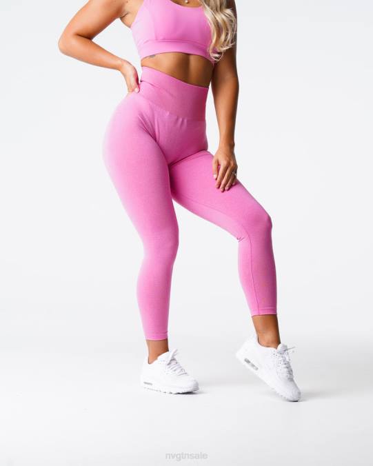Women NVGTN Bubble Gum Pink Fitness NV Seamless Leggings NV6T587