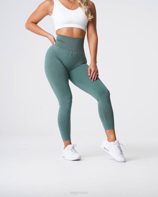 Women NVGTN Forest Green Fitness NV Seamless Leggings NV6T604