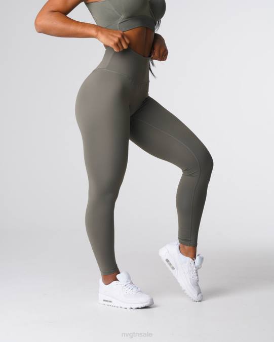 Women NVGTN Khaki Green Fitness Signature 2.0 Leggings NV6T567
