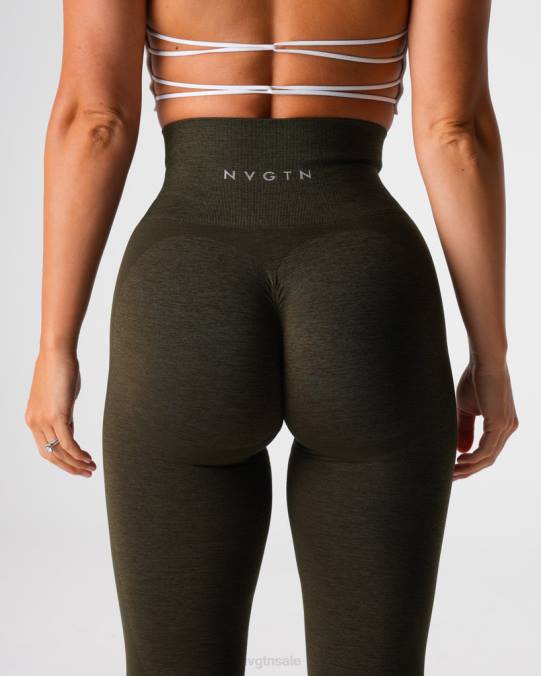 Women NVGTN Olive Fitness Contour 2.0 Seamless Leggings NV6T492