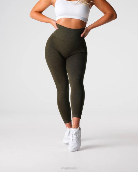 Women NVGTN Olive Fitness Contour 2.0 Seamless Leggings NV6T492