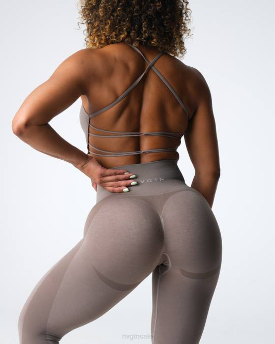 Women NVGTN Taupe Fitness Contour 2.0 Seamless Leggings NV6T491