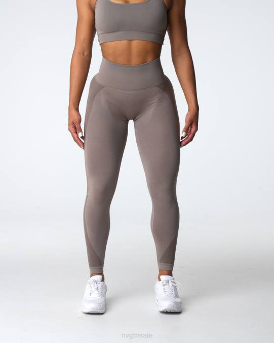Women NVGTN Taupe Fitness Contour 2.0 Seamless Leggings NV6T491