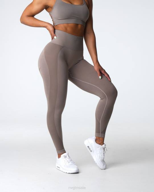 Women NVGTN Taupe Fitness Contour 2.0 Seamless Leggings NV6T491