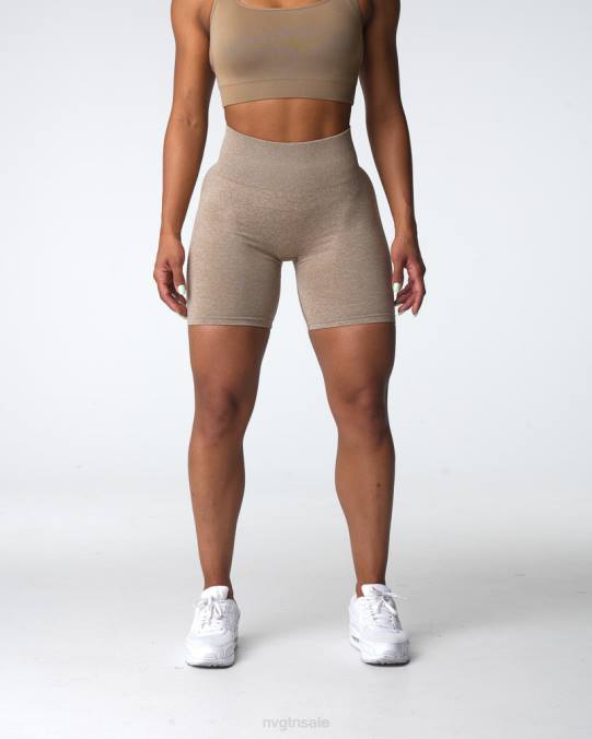 Women NVGTN Beige Fitness Scrunch Seamless Shorts NV6T414