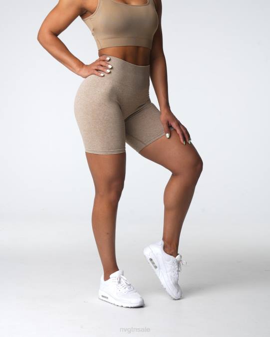 Women NVGTN Beige Fitness Scrunch Seamless Shorts NV6T414