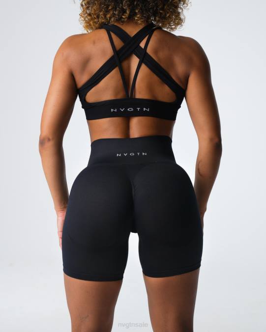 Women NVGTN Black Fitness Contour 2.0 Seamless Shorts NV6T316