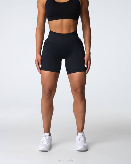Women NVGTN Black Fitness Contour 2.0 Seamless Shorts NV6T316