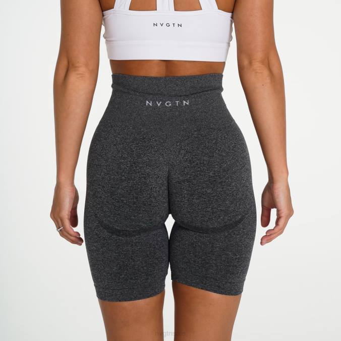 Women NVGTN Black Speckled Fitness Biker Shorts NV6T477