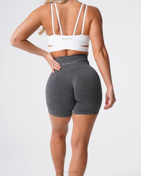 Women NVGTN Black Speckled Fitness Pro Seamless Shorts NV6T357