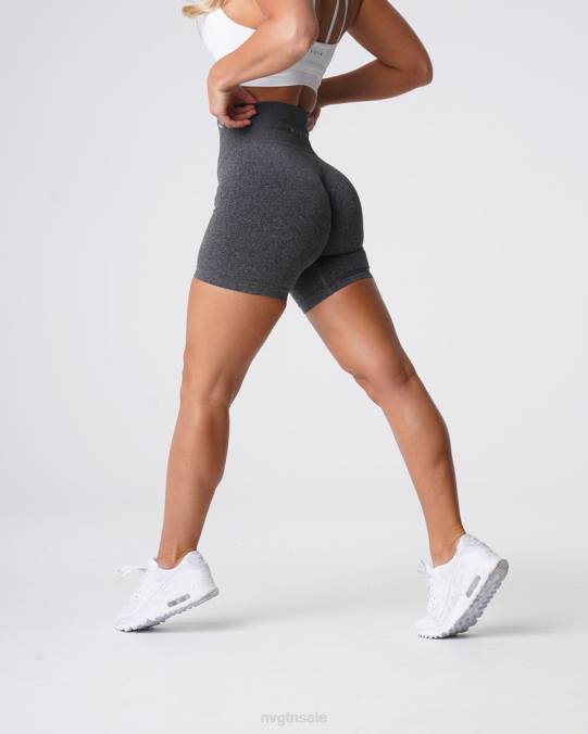 Women NVGTN Black Speckled Fitness Pro Seamless Shorts NV6T357