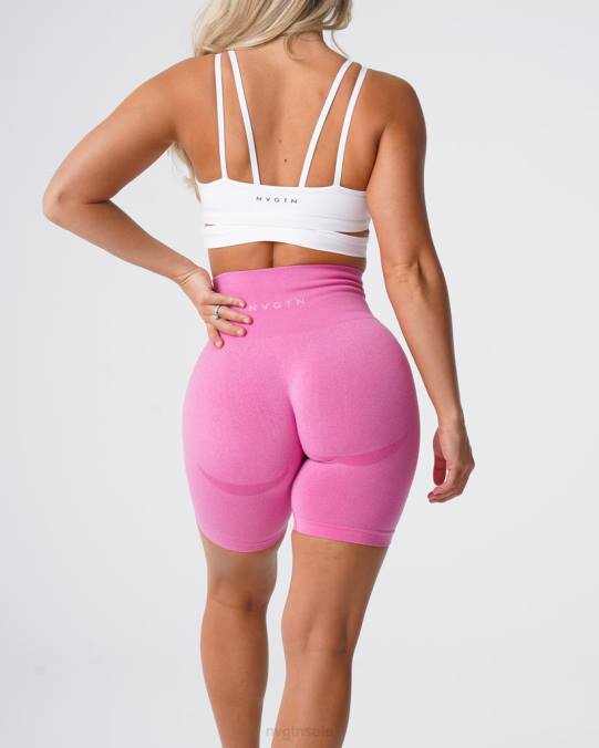 Women NVGTN Bubble Gum Pink Fitness Biker Shorts NV6T479