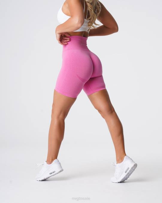 Women NVGTN Bubble Gum Pink Fitness Biker Shorts NV6T479