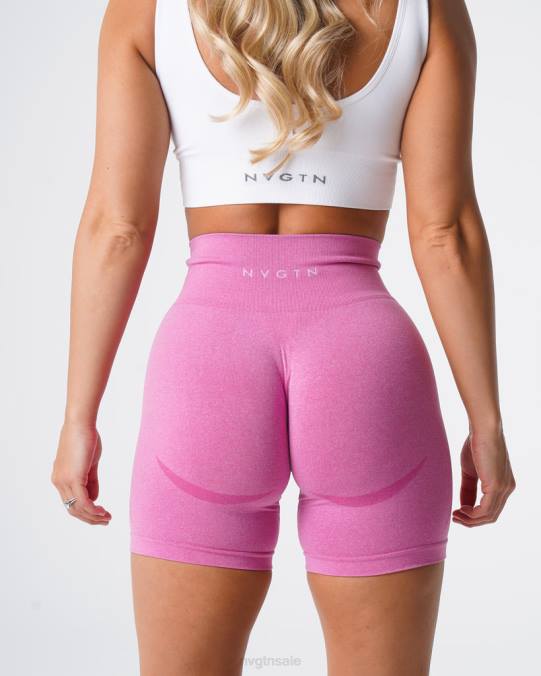 Women NVGTN Bubble Gum Pink Fitness Contour Seamless Shorts NV6T353