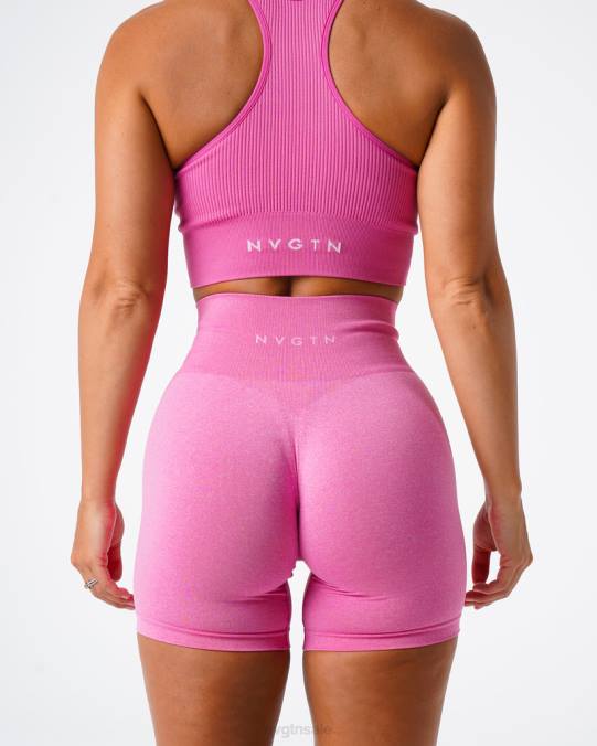 Women NVGTN Bubble Gum Pink Fitness Pro Seamless Shorts NV6T392