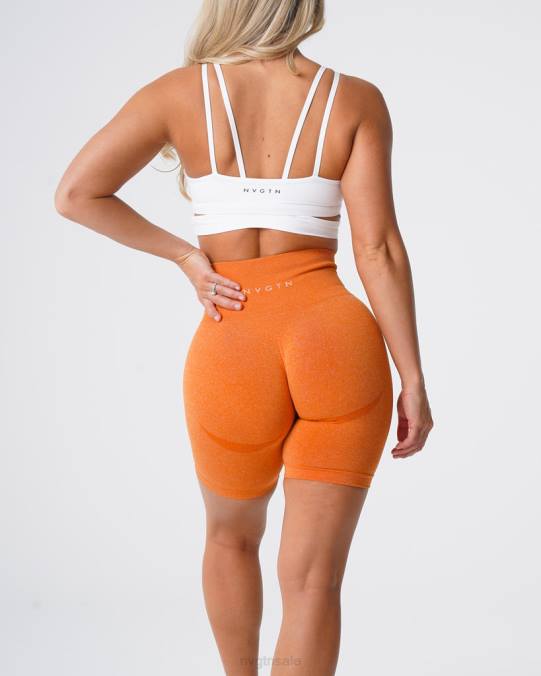 Women NVGTN Burnt Orange Fitness Biker Shorts NV6T485