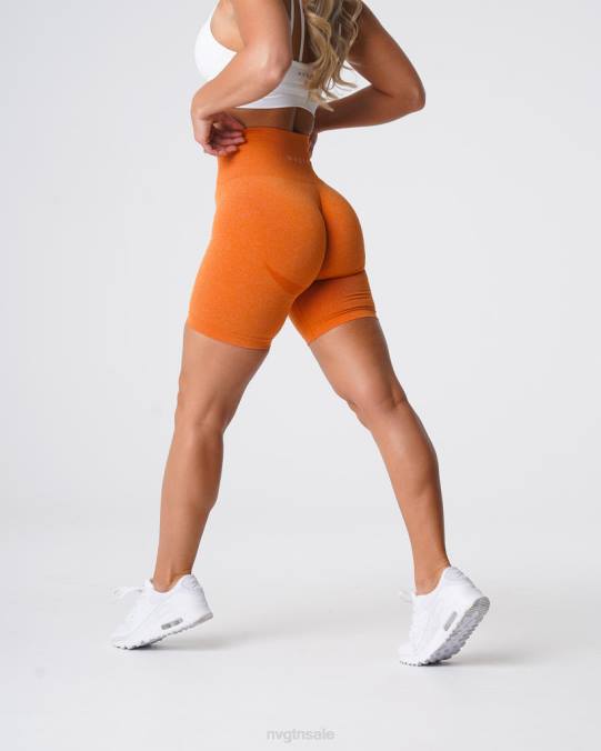 Women NVGTN Burnt Orange Fitness Biker Shorts NV6T485