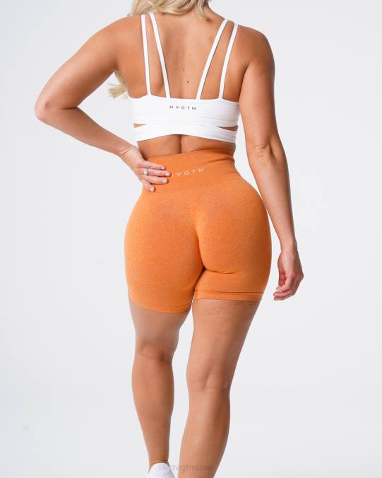 Women NVGTN Burnt Orange Fitness Pro Seamless Shorts NV6T365