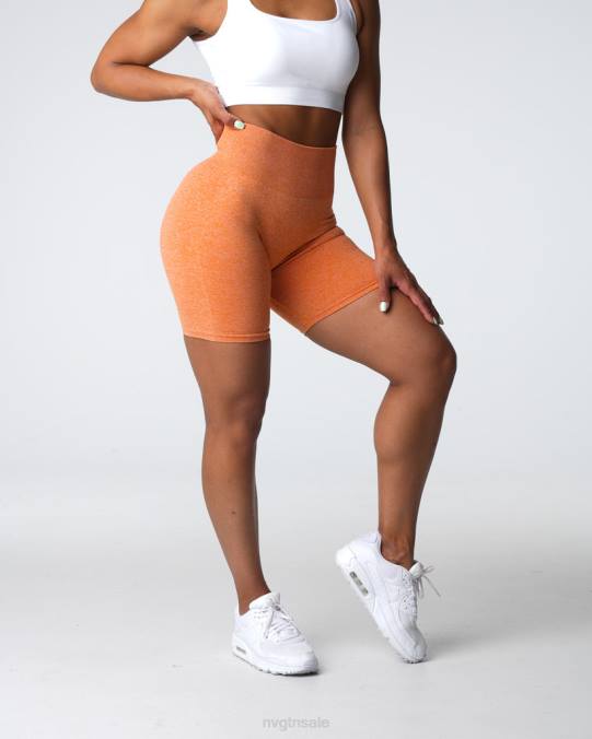 Women NVGTN Burnt Orange Fitness Scrunch Seamless Shorts NV6T401