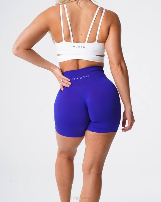 Women NVGTN Cobalt Fitness Solid Seamless Shorts NV6T459