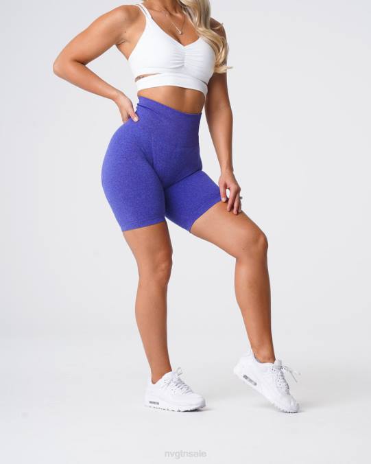 Women NVGTN Electric Blue Fitness Biker Shorts NV6T486