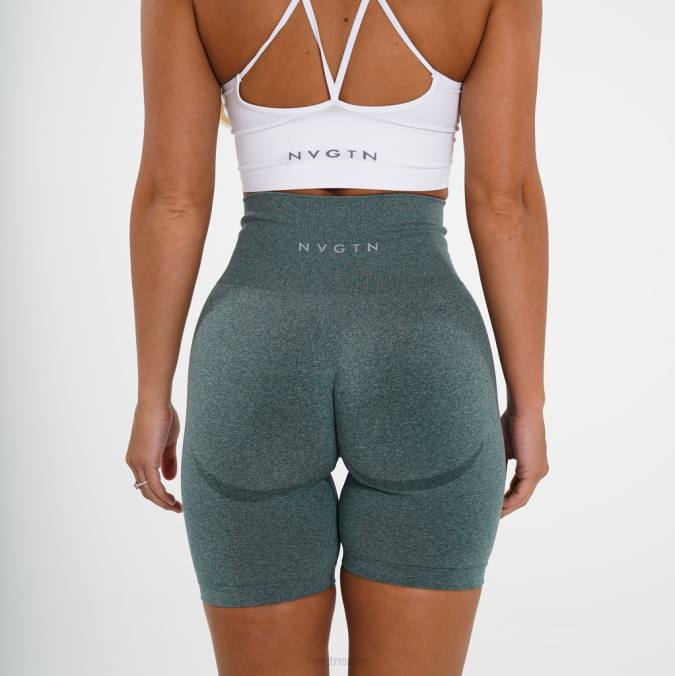 Women NVGTN Forest Green Fitness Biker Shorts NV6T483