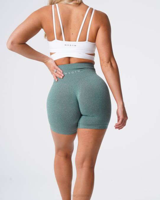 Women NVGTN Forest Green Fitness Pro Seamless Shorts NV6T370